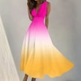 thumbnail image 2 of Wedding Guest Dresses for Women Sleeveless Maxi Dresses Bohemian Fall Formal Cocktail Party Long Dresses, 2 of 6