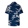 thumbnail image 5 of ZZwxWA Womens Summer Tops Short Sleeve V-Neck Sunflower Print Shirts Lightweight Plus Size Lapel Button Cardigan Blouses Blue M, 5 of 5