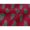thumbnail image 4 of oneOone Viscose Jersey Fabric Leaves & Paisley Block Printed Craft Fabric BTY 60 Inch Wide, 4 of 5