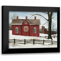 Jacobs, Billy 18x15 Black Modern Framed Museum Art Print Titled - Lovers Knot Quilt Block Barn