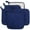 Blue, variant on 100% Cotton Kitchen Everyday Basic Terry Pot Holder Heat Resistant Coaster Potholder for Cooking and Baking Set of 5 Black