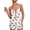 White with Leopard Bow, variant on KISSGAL Pajamas Set for Women Bow Tie Front Satin Lingerie Pjs 2 Piece Cami and Ruffle Shorts Sleepwear for Bridal