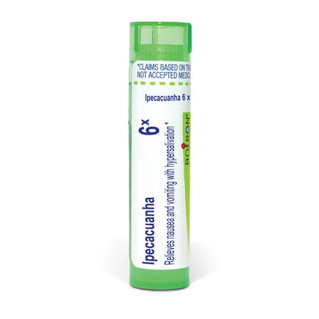 Boiron Ipecacuanha 6X, Homeopathic Medicine for Nausea And Vomiting With Hypersalivation, 80 Pellets