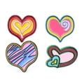 thumbnail image 1 of Juego de broches con diseño de corazón colorido, alfileres de aleación esmaltada, 1 of 3