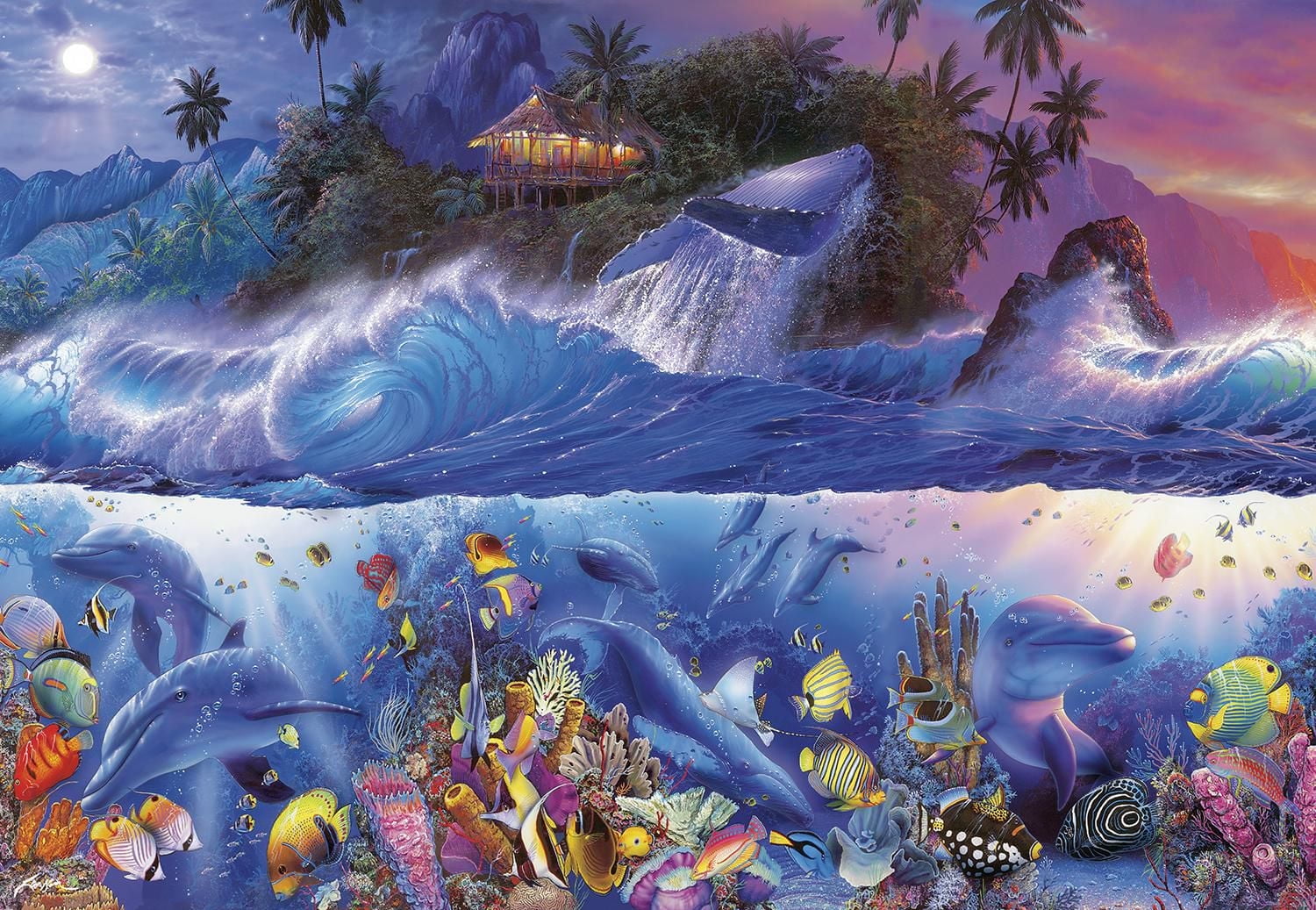 Buffalo Games Le puzzle Christian Riese Lassen Beyond the Reef III en 2000 pièces
