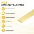 thumbnail image 3 of Uxcell H62 Brass Flat Bar Stock, 2 Pcs 0.08"x0.59"x14" Square Solid Brass Bar Stock Metal Sheet for Knife Making DIY Handicrafts Architectural Industry Thermal Conductivity, 3 of 6