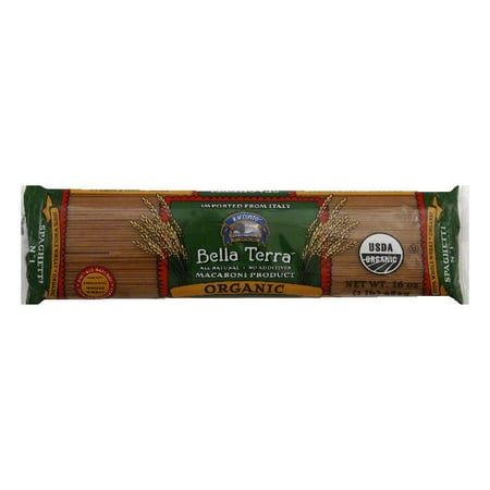 - Bella Terra Pasta Spaghetti Whole Wheat Organic, 16 OZ (Pack of 12)