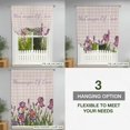 thumbnail image 3 of Tie Up Curtains for Windows Iris Flowers Valance Adjustable Balloon Curtain Floral Purple Buffalo Plaid Linen Tie Up Shades for Kitchen Living Room Bedroom Privacy Curtain Drape 34x45 Inch, 3 of 9