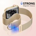 thumbnail image 4 of KOMI Metal Band Compatible with Apple Watch Band 40mm 38mm 41mm 45mm 44mm 42mm 49mm for Women Men, Stainless Steel Milanese Mesh Loop Magnetic Wristbands for iWatch Series 9 8 7 6 5 4 3 2 1 SE Ultra, 4 of 8