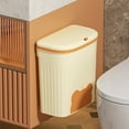 thumbnail image 6 of AuroraX Odor Seal Kitchen Trash Can with Lid Cute Beige 2 Gallon Hanging Garbage Container Basket Modern Plastic Stylish Trash Bin, 6 of 6