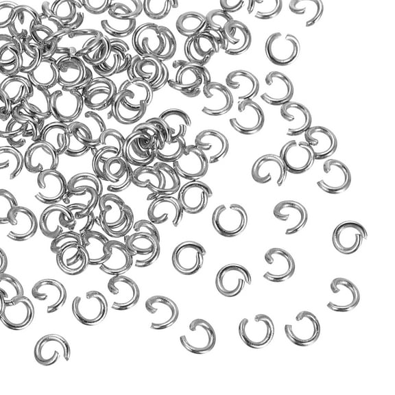 120pcs Silver Open Jump Rings, 2mmx3mm 316 Stainless Steel Split O Rings