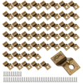 thumbnail image 1 of Jchl Sujetadores para Mesa De Escritorio con Tornillos Bronce Conectores para Mesa En Z para Trabajo Pesado Clips para Mesa/Soportes para Mesa Juego De 50 Paquetes (Incluye 50 Clips Y 50 Tornillos) 50, 1 of 5