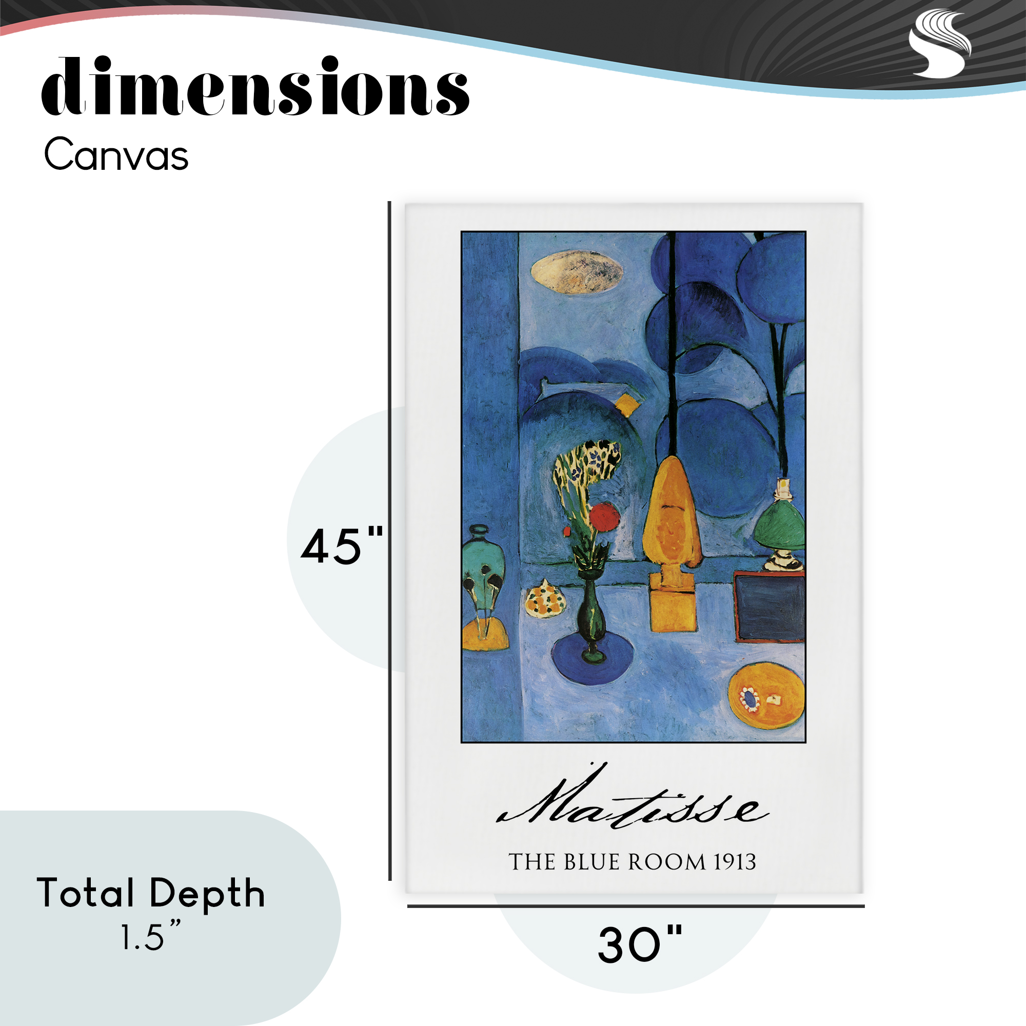 Matisse The Blue Room Canvas Wall Art, design by Vintage Hustle