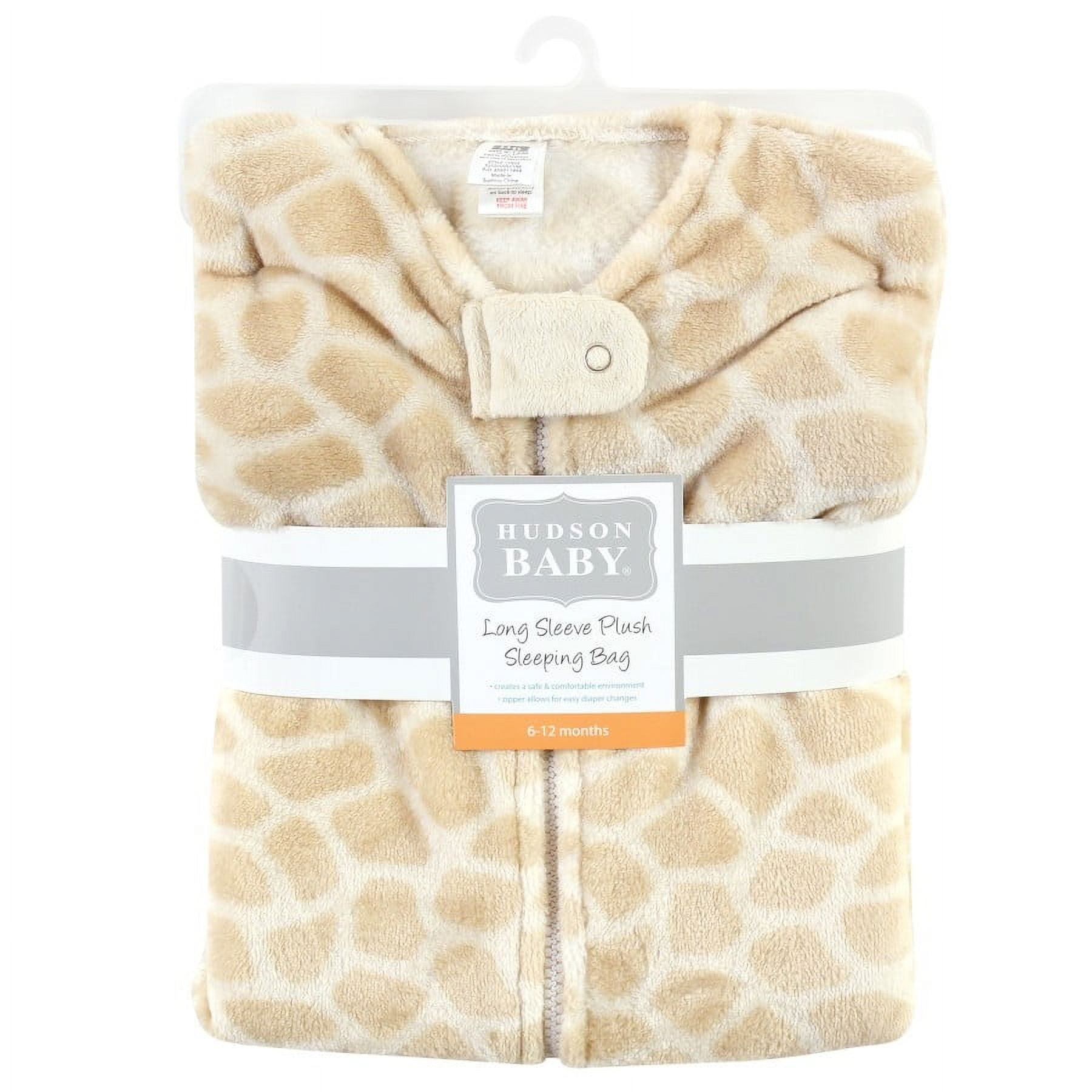 Hudson Baby Plush Long-Sleeve Sleeping Bag, Sack, Blanket, Giraffe, 18-24 Months