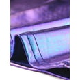 thumbnail image 5 of INSPIRE CHIC Robe Métallique Sans Manches pour Femmes à une Épaule, Fête, Disco, Holographique, Bleu Violet P, 5 of 5