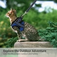 thumbnail image 4 of Howarmer Blue Cat Harness and Leash, Escape Proof Adjustable Cat Vest Harnesses for Walking, Soft Harness for Puppy Small Medium Large Cats, M, 4 of 7