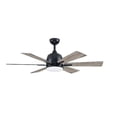 thumbnail image 2 of Harbor Breeze Bradbury 48-in Matte Black LED Indoor Downrod or Flush Mount Ceiling Fan with Light Remote (6-Blade), 2 of 7