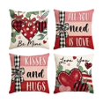 thumbnail image 2 of Wzzjkit Home Decor 4PC Valentine's Day for Girlfriend Pillow Cushion Home Printing Pillow Set Sofa Bedside, 2 of 6