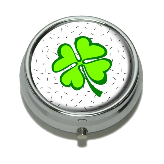 Lots of Luck - Lucky Irish Four Leaf Clover Pill Box