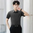 thumbnail image 3 of Camisa de vestir para hombre, camisa formal roja de oficina, camisas de negocios para hombres, estilo coreano con cuello estético, nueva oferta, ropa popular, redes sociales, 3 of 5