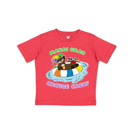 

Inktastic Mardi Gras Cruise Crew with Cute Otter in Water Tube Gift Toddler Boy or Toddler Girl T-Shirt