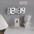 thumbnail image 2 of JFBUJC 3d Led Wall Clock, Modern Digital Alarm Clock For Home, Kitchen, Office, Bedside Table, Wall Clock, 24 Or 12 Hours Display - Wtake, 2 of 5