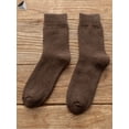thumbnail image 2 of PULLIMORE 3 Pairs Mens Cotton Ankle Socks Casual Moisture Wicking Cushion Crew Athletic Sock Set（Coffee), 2 of 5