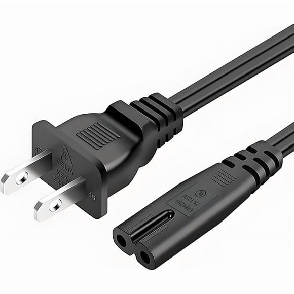 LujingZ 6FT LG TV Power Cord for LG TV 24" 28" 32" 40" 43" 48" 49" 50" 55" 60" 65" 75" 80" 85" LCD HD Smart 4K TVs 2 Prong AC Power Cable, 43LH570A 55UH6090 55LH575A 55UH6030 32LH500B Charging Cable