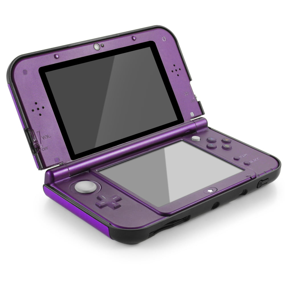 New 3DS XL Case (Purple) Plastic + Aluminium Full Body Protective Snapon Hard Shell Skin Case