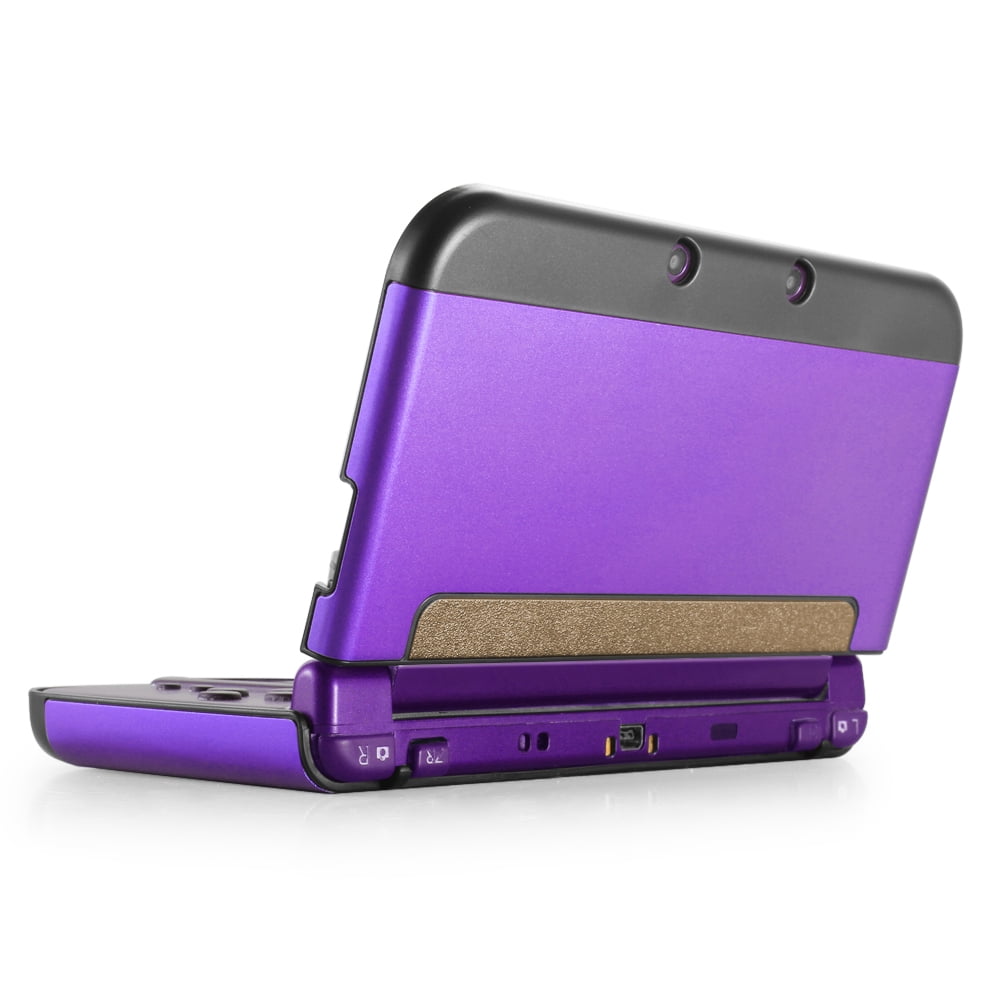 New 3DS XL Case (Purple) Plastic + Aluminium Full Body Protective Snapon Hard Shell Skin Case
