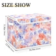 thumbnail image 3 of Purple Pink Watercolor Art Large Storage Bins with Linen Collapsible Lid Storage Box 16.7 x 12.6 x 11.8in, 3 of 7