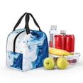 thumbnail image 5 of Sikiie Blue White Fluid Art Lunch Bag for Women & Men Adult Insulated Lunch Box, Food Lunch Containers Lunch Tote Bags for Work, Travel, Outdoor, 5 of 8