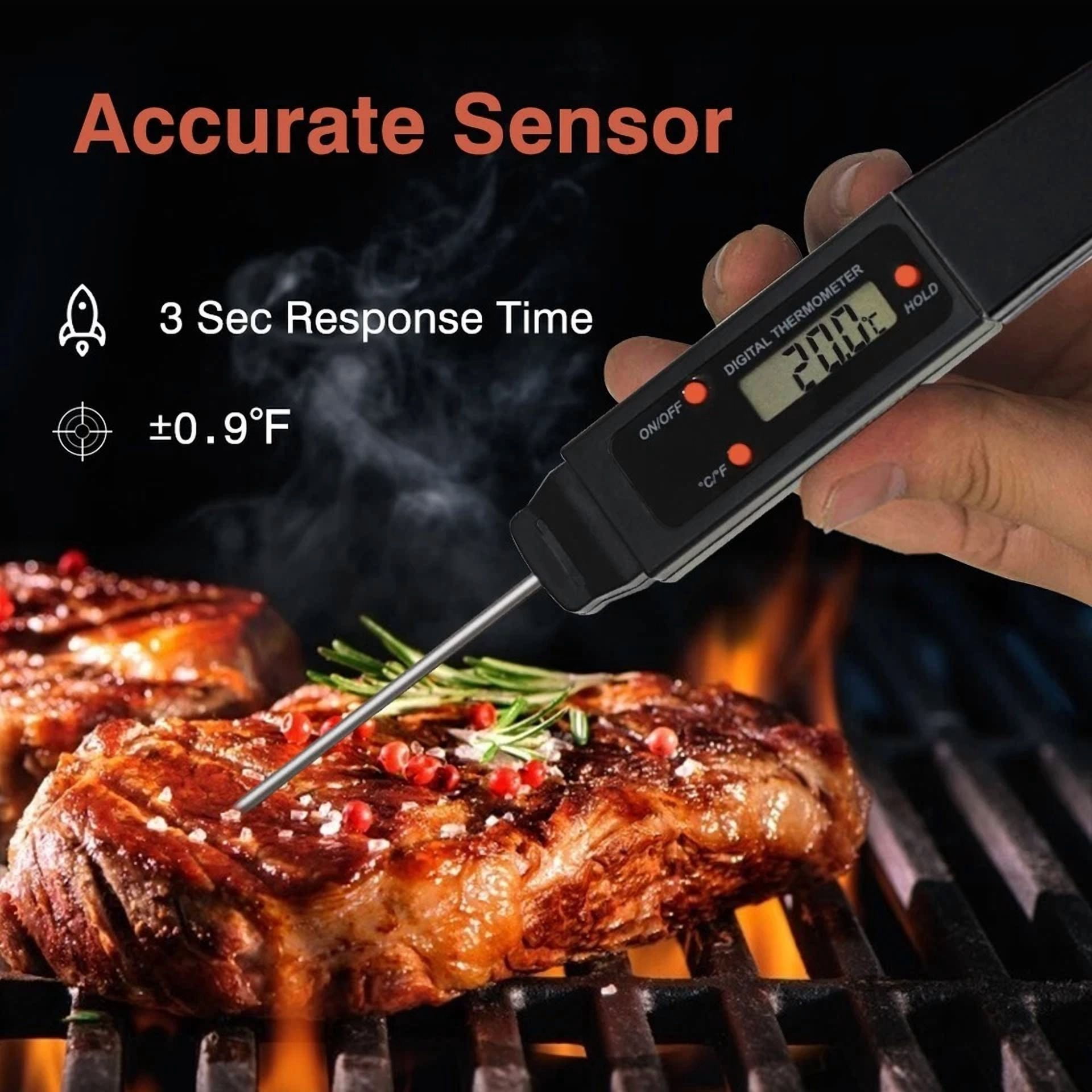 CRESTIN- 2X L&E Digital Instant Read Meat Thermometer - Oven Safe. Grill, Thanksgiving.
