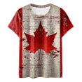 thumbnail image 4 of TSADFHJI Hauts Épaules Dénudées pour Femmes Blouses Mode Habillées pour Femmes Col Rond Manches Courtes T-Shirts de Vacances d'Été Imprimé Floral Blouses Grande Taille g Rouge Pastèque, 4 of 4