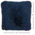 thumbnail image 2 of Plush Navy Shag Accent Throw Pillow, 2 of 5