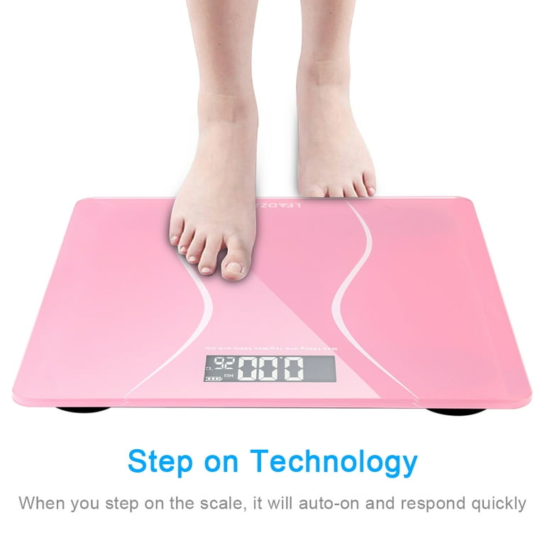 Ktaxon Bathroom Weight Scale, Highly Accurate Digital Bathroom Body Scale,  Measures Weight up to 180kg/396 lbs., Pink