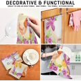thumbnail image 4 of Easter Egg Floral Bow Ribbon Kitchen Tea Towels Set of 1 Absorbent Hand Dish Towels, Chicken Flower Dishcloths Lint-Free 18x28 Inch Fast Drying for Cooking Baking Home Clean, 4 of 7