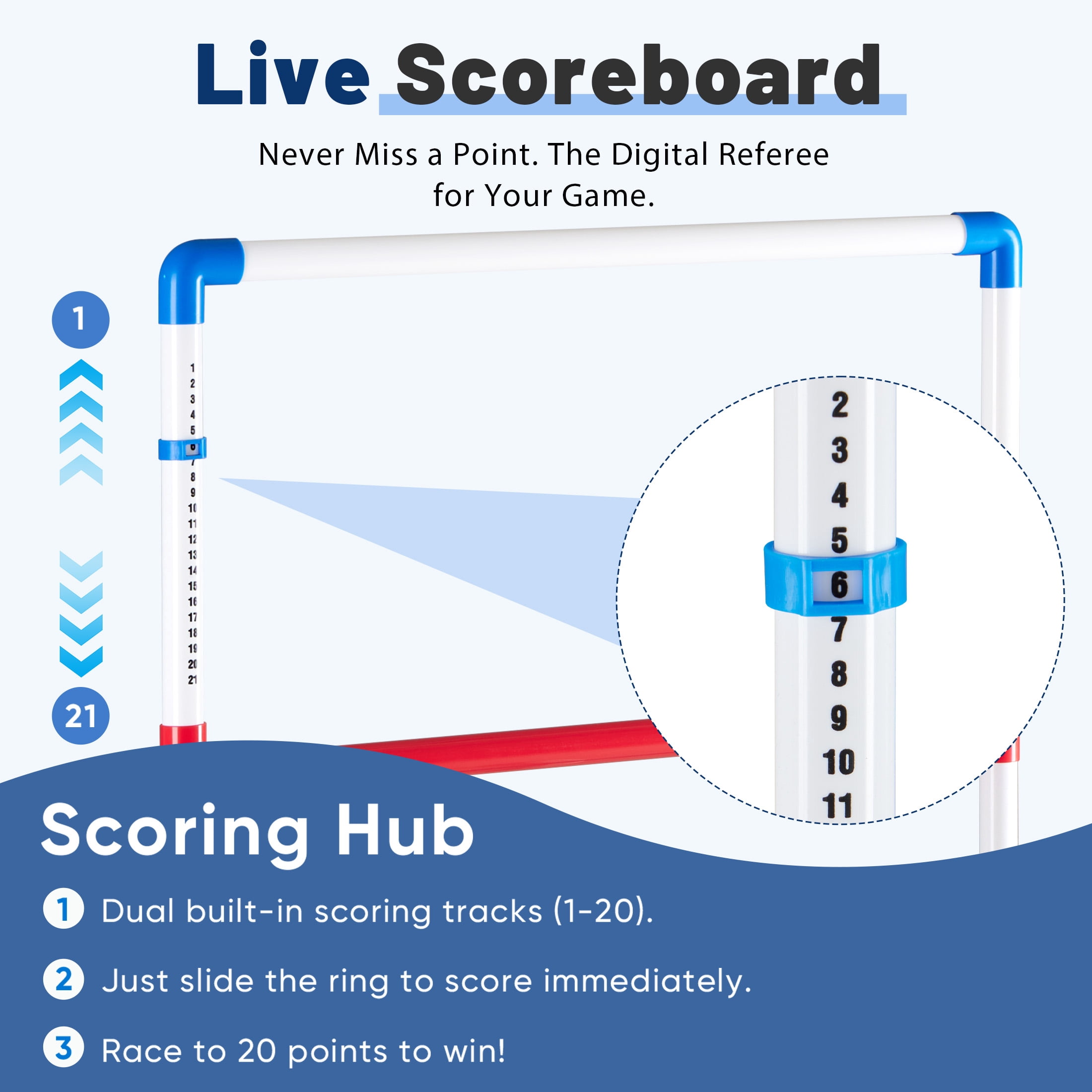 EDX Ladder Ball, Toss Game Set with Balls, Ladderball Tossing & Golf Tossing Games for Yard, Outdoor Lawn Fun Game for Family, with 6 Bolas, Score Trackers & Carry Bag.