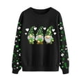 thumbnail image 4 of Cadancy Saint Patricks Day Shirt Women Long Sleeve Crew Neck Irish Shamrock Graphic Cute Sweatshirts Pullover Loose Casual Holiday Trendy Tops, 4 of 5