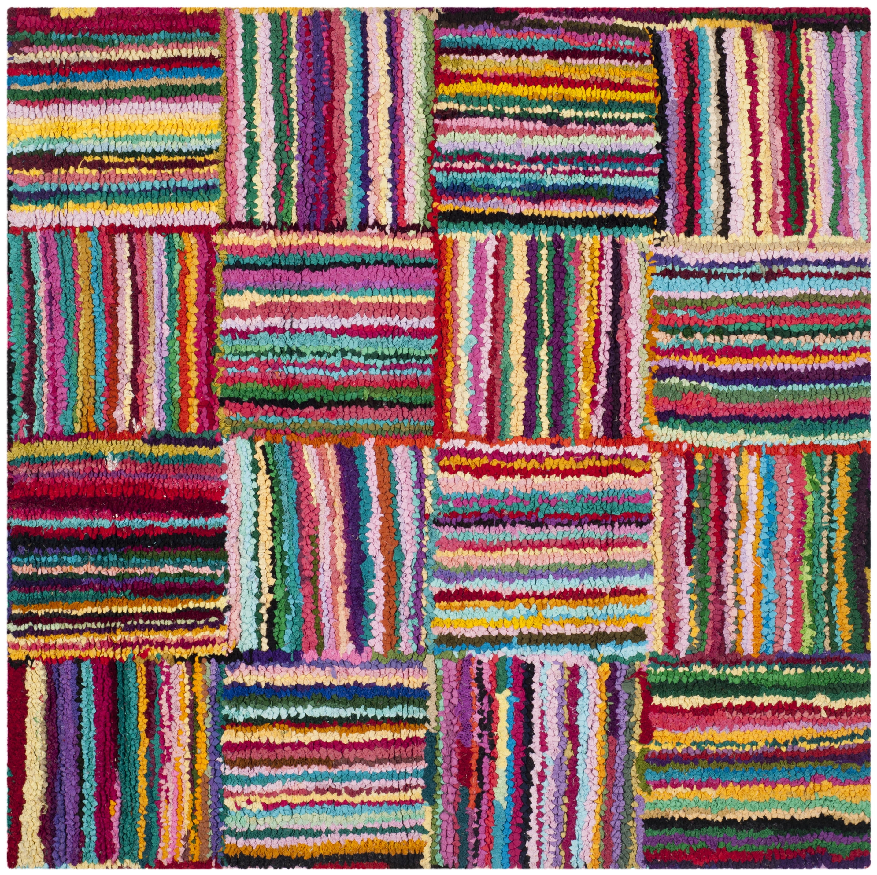 SAFAVIEH Nantucket Collection NAN318A Handmade Multi Rug