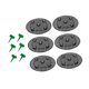 thumbnail image 5 of 6 piezas planta de planta maceta soporte para macetas de macetas versátiles de jardín cubierta de patio de la cubierta del piso del piso de la base de la base de la planta de la planta 20cmx2cm, 5 of 8