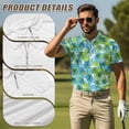 thumbnail image 5 of Aplkyhs Matching Golf Shirts for Couple Tropical Palm Tree Lightweight Quarter Zip Mens Hawaiian Shirt Golf Accessories for Men Machine Washable Quick Dry Suitable for Golf Enthusiasts, 5 of 6