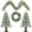 Green & White, variant on 3pcs Pre-lit Christmas Decoration Set, 2 Packs 4''Christmas Entrance Trees and 9' Garland, Green Artificial Xmas Decorative Set for Door Fireplace W/Warm Lights