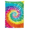 thumbnail image 3 of Ambesonne Rainbow Tablecloth Rectangular Table Cover, Rainbow Tie Dye Effect, 52"x70", Multicolor, 3 of 4