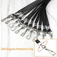 thumbnail image 4 of rygai 50-Pack Black Lanyards with 360-Degree Swivel Hook, Durable Polyester ID Badge Neck Strap for Work, Events, Schools, Adjustable Safety Breakaway Lanyards Bulk, 4 of 7