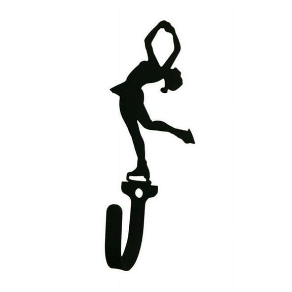 Village Wrought Iron WH-269-S Figure Skater Womans & Girls Wall Hook, Small