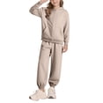 thumbnail image 2 of KAUOD Youth Girls Fleece Jogging Set 22 Piece Zip up Cute Hoodies+soft Warm Wide Leg Sweatpants Outfits for Teen Kids, 2 of 9