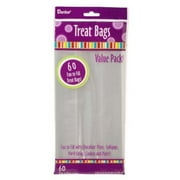 2 Packs of Darice 28-003V 4-Inch-by- 9-Inch Clear Treat Bag 60-Piece