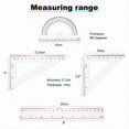 thumbnail image 2 of Uxcell 6pcs Triangular Ruler Set 15/30cm Plastic Metric Inch Ruler Geometric Protractor Triangle Ruler Engineering Scale, 2 of 6