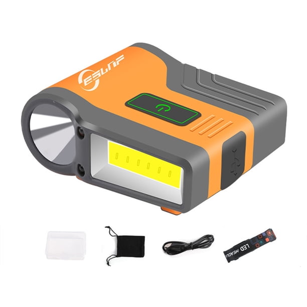 Faros Delanteros Bsvklp Inducción LED COB a Prueba Con Tapa Clip Luces Deportivas naranja
